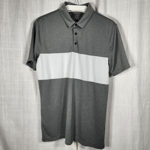 Gray and White Polo Shirt